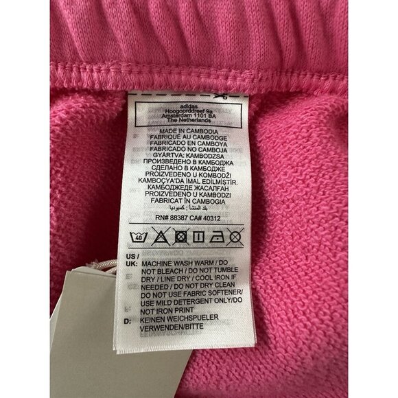 adidas Plus Size Essentials Linear Logo French Terry Shorts Women's 3X Pink New - Picture 8 of 13